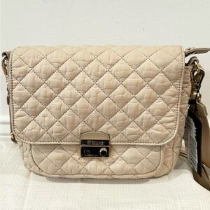 MZ Wallace Buff Medium Crosby Lock Crossbody